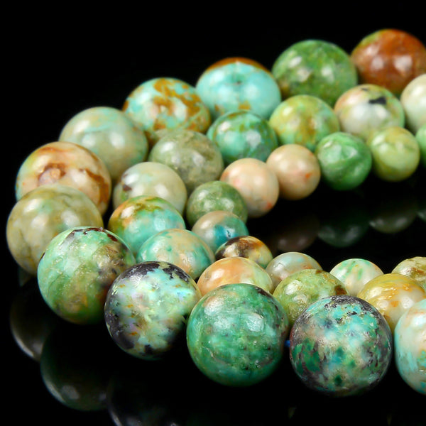 Natural Peruvian Turquoise Gemstone Round 6MM 8MM 10MM Loose Beads (D457)