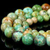 Natural Peruvian Turquoise Gemstone Round 6MM 8MM 10MM Loose Beads (D457)