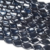 Natural Black Onyx Gemstone 16X12MM Twist Oval Loose Beads (D425)