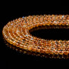 Natural Andesine Orange Labradorite Gemstone Grade AAA Round 4MM 5MM 6MM Loose Beads 7.5 inch Half Strand (P111)