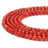 Carnelian Red Jade Gemstone Facetecd Round 8MM Loose Beads (D631)