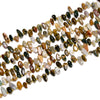 Natural Ocean Agate Gemstone Stick Pebble Chip 9-17MM Loose Beads (D713)