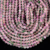 Pink Green Jade Gemstone Round 6MM Loose Beads 14.5 inch Full Strand (80020214-D627)
