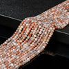Natural Arusha Rainbow Lattice Sunstone Gemstone Grade AAA 3MM Micro Faceted Round Loose Beads 15 inch Full Strand (80018236-P98)