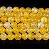 Yellow Fire Agate Gemstone Round 6MM 8MM 10MM 12MM Loose Beads (D696)