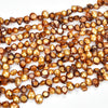 Fireball Baroque Freshwater Yellow Orange Pearl Gemstone Baroque 8-10MM Loose Beads 7 inch Half Strand (80018906-S32)