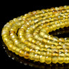 Natural Yellow Opal Gemstone Grade AAA 4X3MM Micro Faceted Rondelle Loose Beads 15 inch Full Strand (80018145-P91)