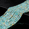 Natural Amazonite Gemstone Grade AA Micro Faceted Round 4MM 5MM Loose Beads 15 inch Full Strand (P99)