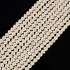 Ivory White Lava Gemstone Love Heart 6MM Loose Beads (D643)