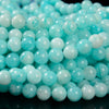 Amazonite Green Color Jade Gemstone Round 8MM Loose Beads 14.5 inch Full Strand (80020093-D618)