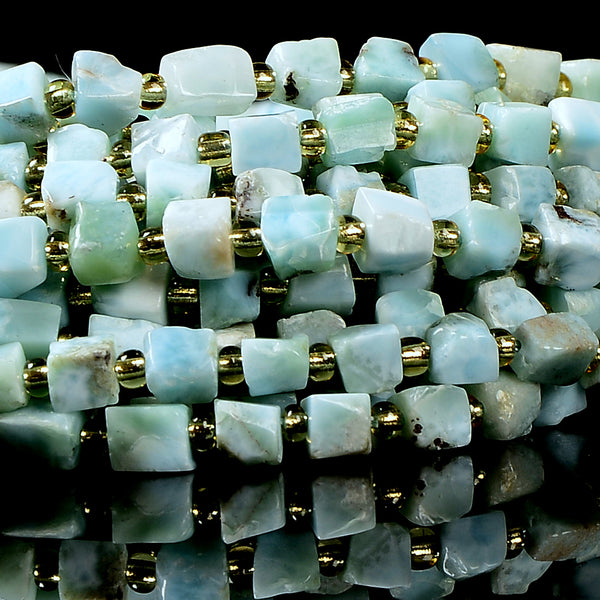 Dominican Larimar Gemstone Cube 5x5MM Loose Beads 7.5 inch Half Strand (80021406-A237)