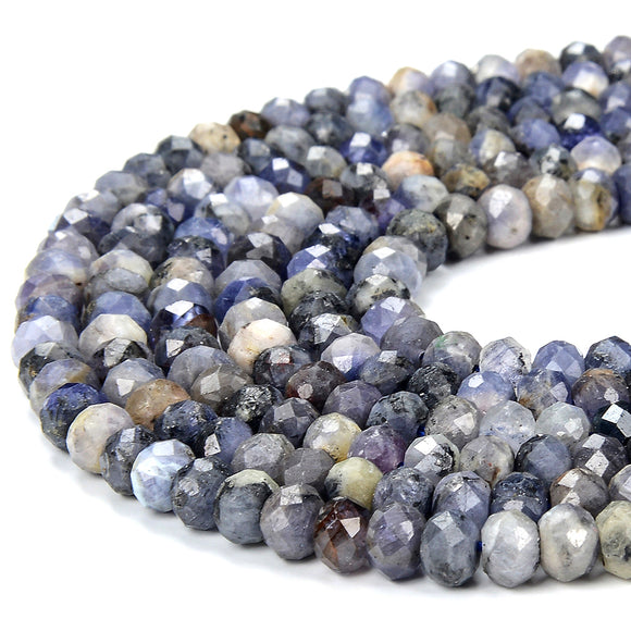 Natural Tanzanite Gemstone Grade A Micro Faceted Rondelle 6X4MM Loose Beads (P92)