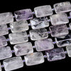 Natural Light Lavender Amethyst Gemstone 30X20MM Rectangle Loose Beads (D419)