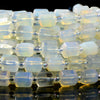 Opalite Gemstone Faceted Round Tube Hexagon 10X8MM Loose Beads (D720)