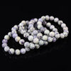Natural Rare Feather Lepidolite in Quartz Gemstone Grade AAA Round Bracelet 8MM 9MM 10MM 11MM 12MM (S57)