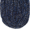 Sapphire Blue Jade Gemstone Micro Faceted Rondelle 5X3MM Loose Beads (D716)
