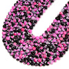 Black Pink Fire Agate Gemstone Round 6MM 8MM 10MM Loose Beads (D696)