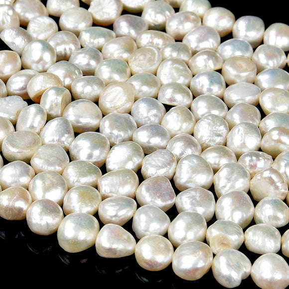 Natural Baroque Freshwater Ivory White Pearl Gemstone Pebble Nugget 7-8MM 8-9MM Loose Beads (S30)