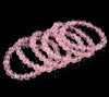 Natural Gemmy Mozambique Rose Quartz Gemstone Round Bracelet 8-9MM 7.5 inch Strand (80020708-S50)