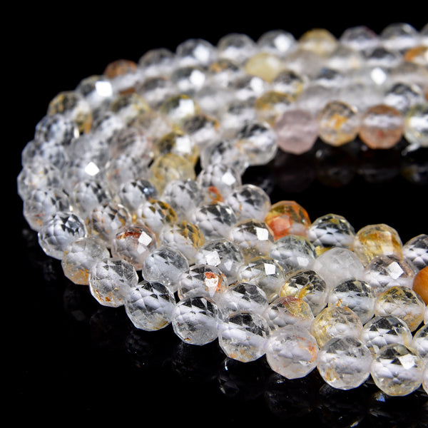 Natural Topaz Gemstone Grade AA Micro Faceted Round 5MM Loose Beads (P115)