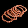 Natural Sunstone Gemstone Round Bracelet 8MM 7.5 inch Strand (80020707-S50)