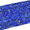 Natural Lapis Lazuli Gemstone Grade AA Square Cube 6-7MM Loose Beads 7 inch Half Strand (80019012-D523)
