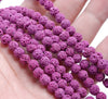 6mm Pink Volcanic Basaltic Lava Gemstone Round 6mm Loose Beads 15 inch Full Strand (90186696-747)