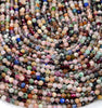3MM Natural Multi Color Galaxy Mix Stones Gemstone Micro Faceted Round Loose Beads 15.5 inch Full Strand (80017903-P82)