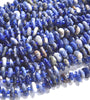 Natural Sodalite Gemstone Pebble Nugget Freeform Rondelle 8-10MM Loose Beads (D558)