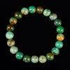 Natural Shattuckite Chrysocolla Gemstone Round Bracelet 9MM 7.5 inch Strand (80020929-S51)