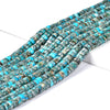 Turquoise Blue Silver Inclusion Sea Sediment Imperial Jasper Gemstone Grade AAA Heshi Rondelle 6X3MM Loose Beads (D501)
