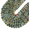 Natural Indian Agate Gemstone Micro Faceted Oval 11X7MM Loose Beads 7.5 inch Half Strand (80021476-D718)
