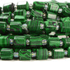 Malachite Gemstone Faceted Round Tube Hexagon 10X8MM Loose Beads (D723)