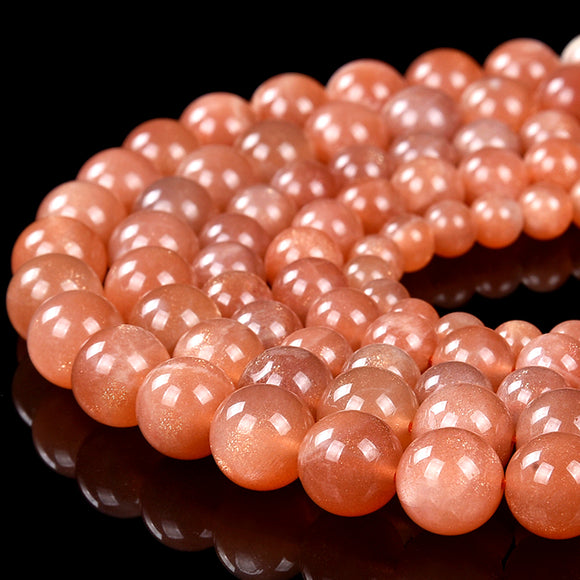 Natural Natural Sunstone Gemstone Grade AAA Round 6MM 8MM 10MM Loose Beads (D499)