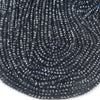 Natural Black Tourmaline Gemstone Grade AA Micro Faceted Rondelle 5X3MM Loose Beads (P90)
