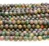 6mm Genuine Ruby in Kyanite Gemstone Green Red Grade A Round Loose Beads 15.5 inch Full Strand (80007238-A249)
