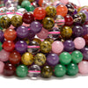 Multi Color Jade Gemstone Round 8MM Loose Beads 14.5 inch Full Strand (80020234-D629)
