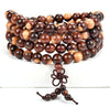 108PCS 6MM 8MM Natural Yellow Red Sandalwod Prayer Buddha Mala Meditation Beads Round Loose Beads (D524)