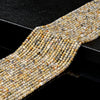 Natural Golden Rutilated Quartz Gemstone Grade AAA Micro Faceted Rondelle 3X2MM Loose Beads (P91)