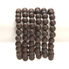 Natural Matte Ebony Black Sandalwood Round Bracelet 6MM 8MM 10MM 12MM 7.5 inch Strand (S61)
