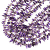 Natural Amethyst Gemstone Stick Pebble Chip 9-17MM Loose Beads (D715)