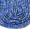Natural Lapis Lazuli Gemstone Grade A Micro Faceted Rondelle 6X4MM Loose Beads (P92)