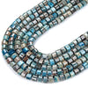 Natural Blue Apatite Gemstone Faceted Cylinder Wheel Tube 8X5MM 9X6MM Loose Beads (D416)