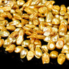 Fireball Baroque Freshwater Yellow Pearl Gemstone Baroque 10-17MM Loose Beads (S32)