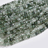 Green Phantom Glass Quartz Gemstone Faceted Diamond Cut Cube 7MM Loose Beads (P116)