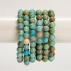 Turquoise Gemstone Round Bracelet 8MM 7.5 inch Strand (80021358-S56)