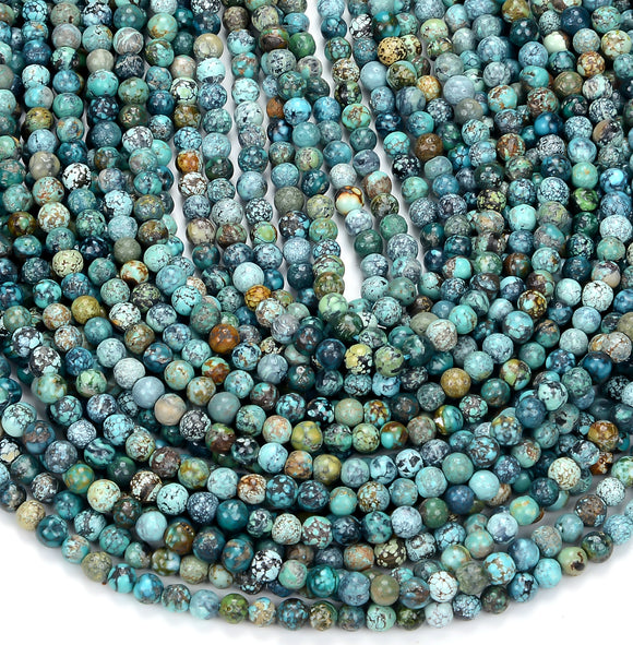 Natural Turquoise Gemstone Round 2MM 3MM 4MM 5MM 6MM Loose Beads (P84)