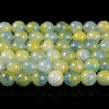 Blue Yellow Jade Gemstone Round 8MM Loose Beads 14.5 inch Full Strand (80020096-D619)