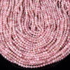 Natural Madagascar Rose Quartz Gemstone Grade AAA 4MM Micro Faceted Round Loose Beads 15 inch Full Strand (80018185-P94)