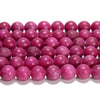 Pink Matte Jade Gemstone Round 8MM Loose Beads 15 inch Full Strand (80020614-D656)